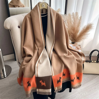 Cashmere Scarf for Women Thick Warm Winter Blanket Brand Female Luxury Quality Shawl Wrap Bufanda 2024 Poncho Echarpe Pashmina