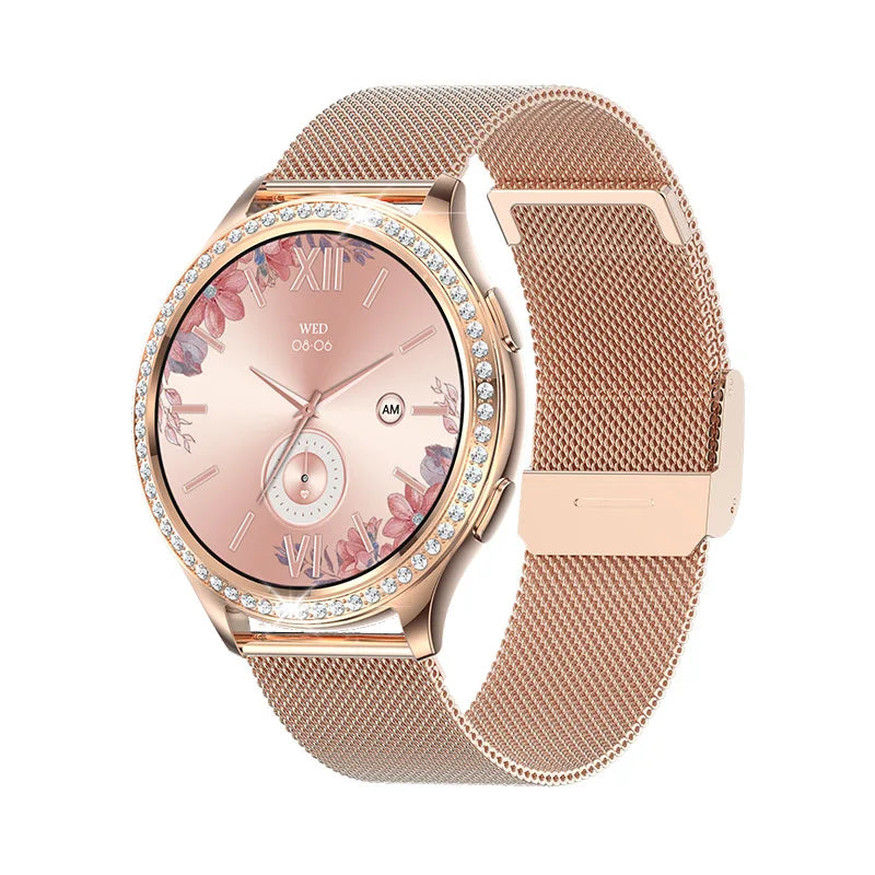 Smartwatch Women 1.32-inch IPS Screen Custome Watch Face BT Calls AI Voice Assistant Female Menstrual Period Management Mointor