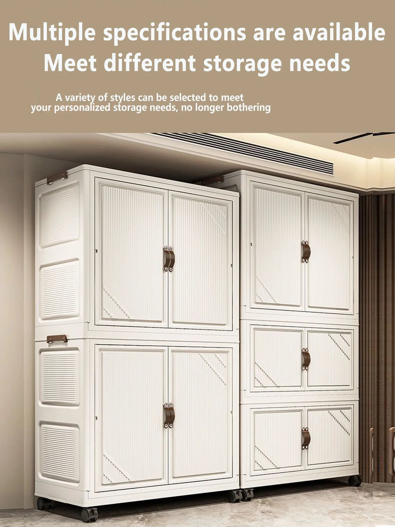 Multi-specification Multifunction White Folding Storage Cabinet Large Capacity Dustproof Wardrobe Storage Box - AMULET RING STORE