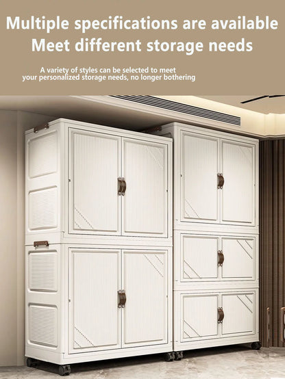 Multi-specification Multifunction White Folding Storage Cabinet Large Capacity Dustproof Wardrobe Storage Box - AMULET RING STORE
