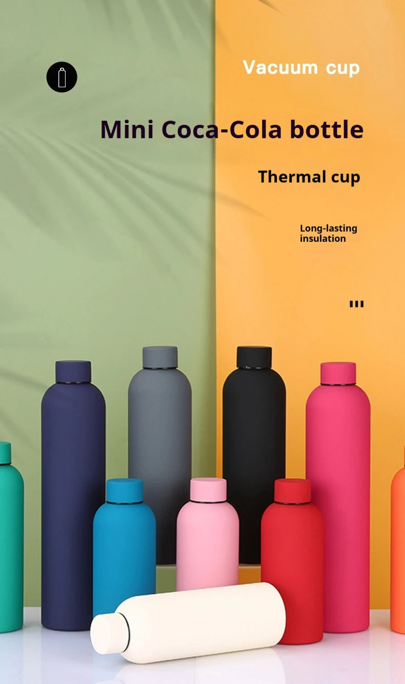350-750ML Stainless Steel Thermos Cup Portable Small Mouth Water Cup Travel Outdoor Sports Water Bottle Vacuum Flask Gym Kettle - AMULET RING STORE