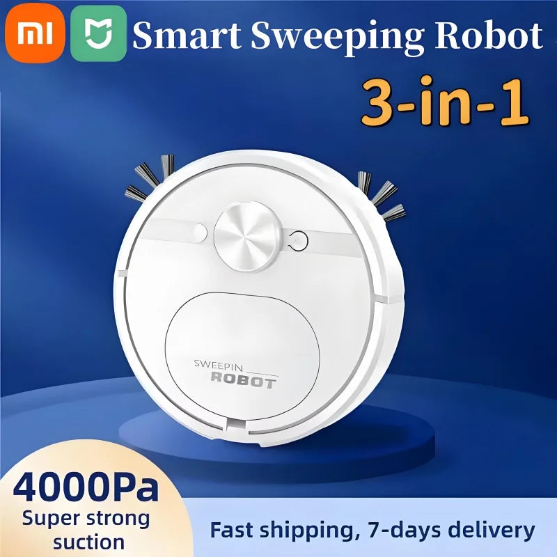 Xiaomi Smart Sweeping Robot Vacuum Cleaner 3-in-1 Charging Strong Power Sweeping Machine Wiping Floor Remove Dust Hair Pet Hair - AMULET RING STORE