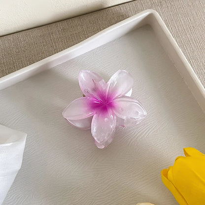 AISHG Fashion Women Flower Hair Claws Hawaiian Gradient Hair Clips Vacation Beach Style Hairpins Hair Accessories - AMULET RING STORE