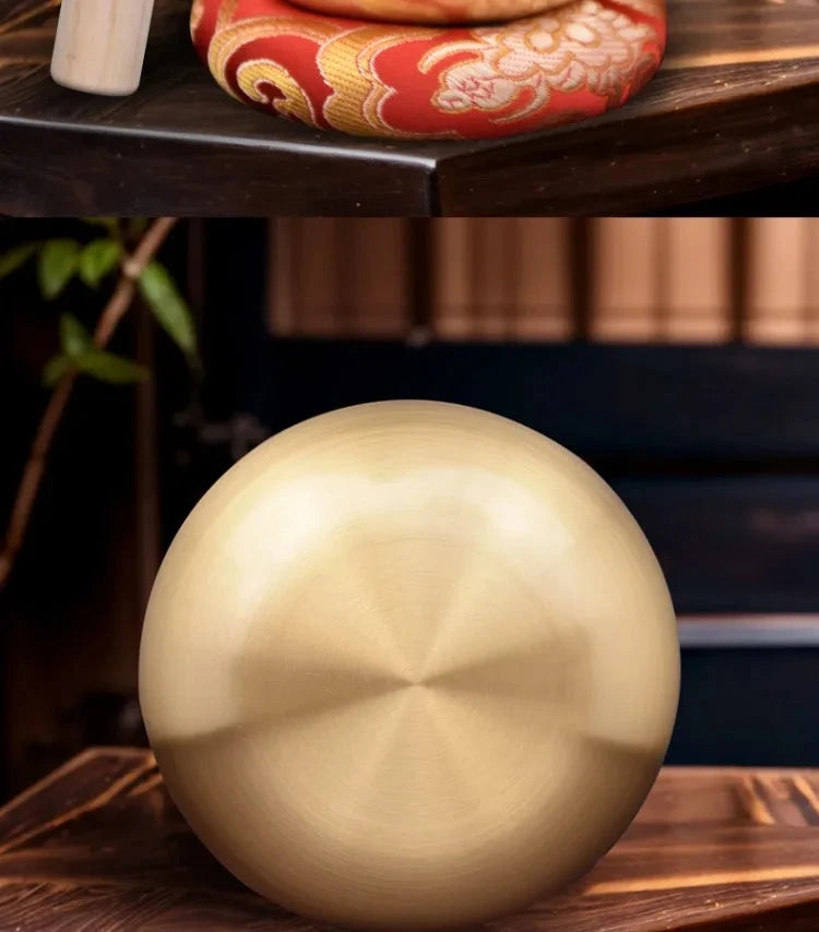 Copper Singing Bowl Buddhism Meditation Sound Healing Sound Bowls Tibetan Original Nepal Singing Bowl Yoga Musical Instruments - AMULET RING STORE