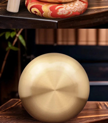 Copper Singing Bowl Buddhism Meditation Sound Healing Sound Bowls Tibetan Original Nepal Singing Bowl Yoga Musical Instruments - AMULET RING STORE