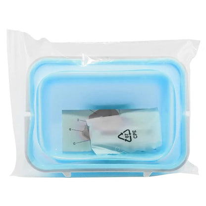 1500ML Foldable Silicone Storage Bag,Reusable Food Grade Crisper Box,Fresh-keeping Picnic Box,Microwave Heating Available - AMULET RING STORE
