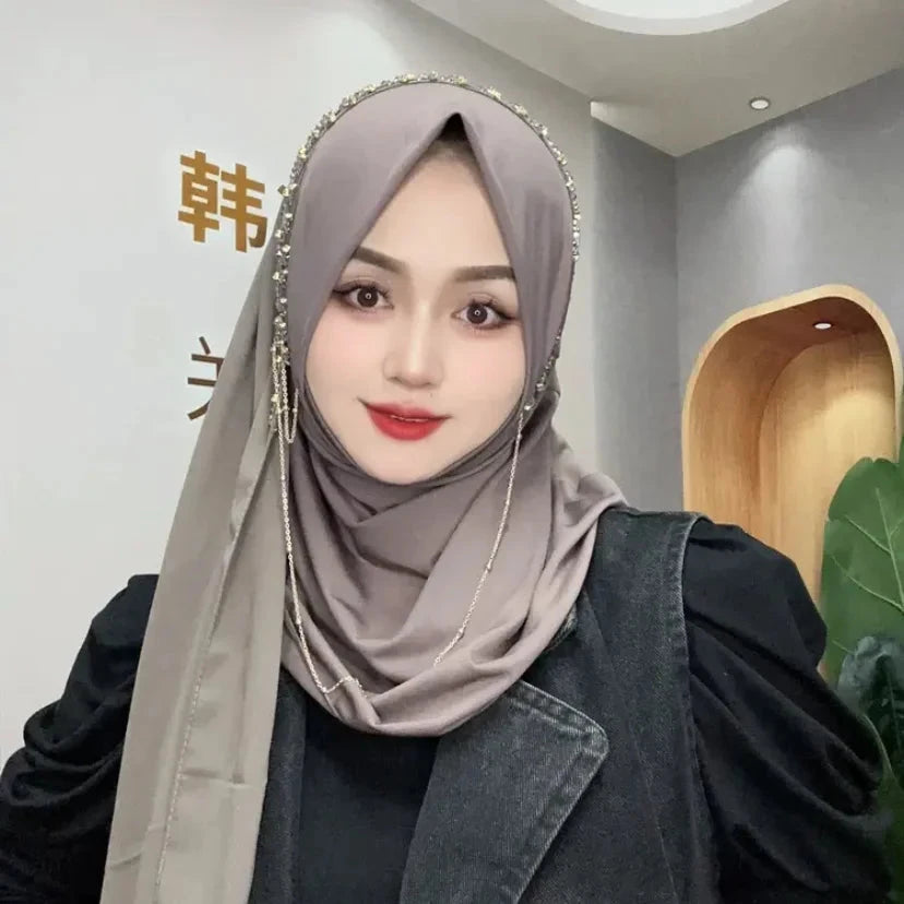 2025 Dubai Fashion School Girls Women Muslem Hijab Long Wraps - AMULET RING STORE