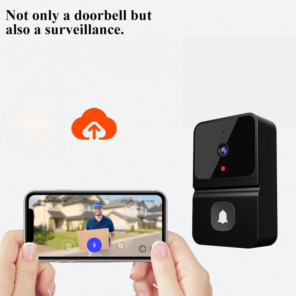 WiFi Video Doorbell Wireless HD Camera 480P Smart Home Security Protection Two Way Intercom Night Vision Smart Doorbell - AMULET RING STORE