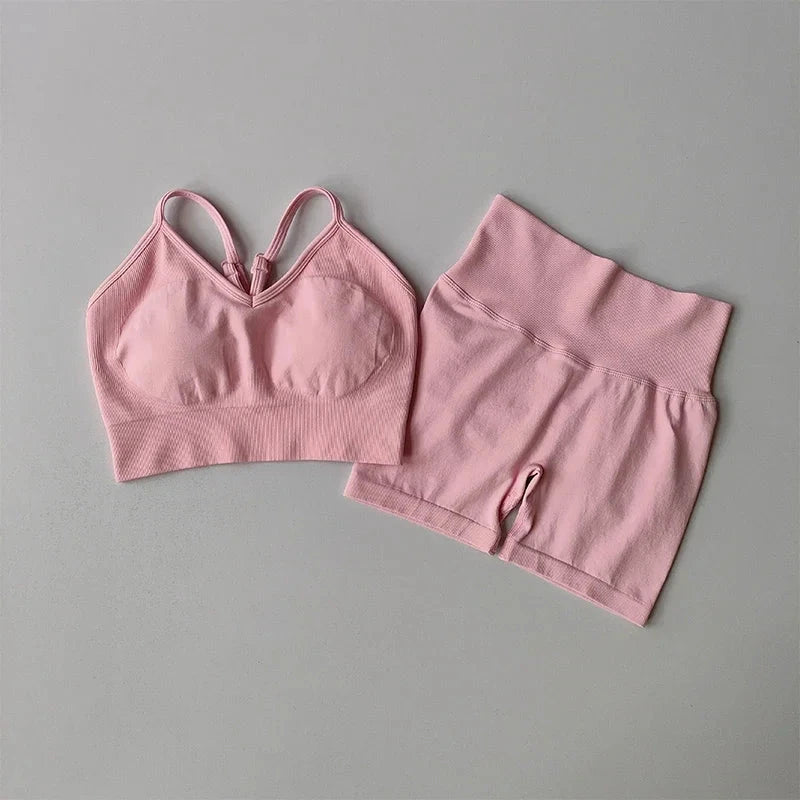 Butt Lifting Fitness Shorts Lifting Set for Women's Elastic Breathable Quick-drying Sports Underwear Beautiful Back Yoga Suit