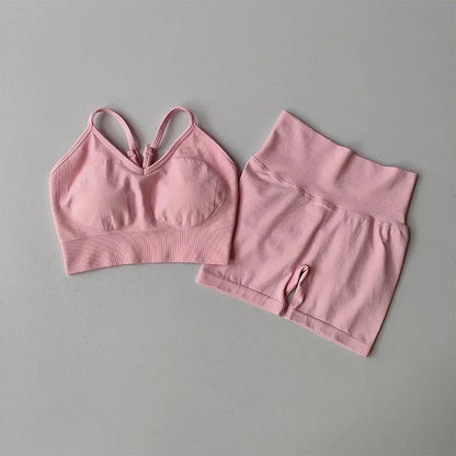 Butt Lifting Fitness Shorts Lifting Set for Women's Elastic Breathable Quick-drying Sports Underwear Beautiful Back Yoga Suit