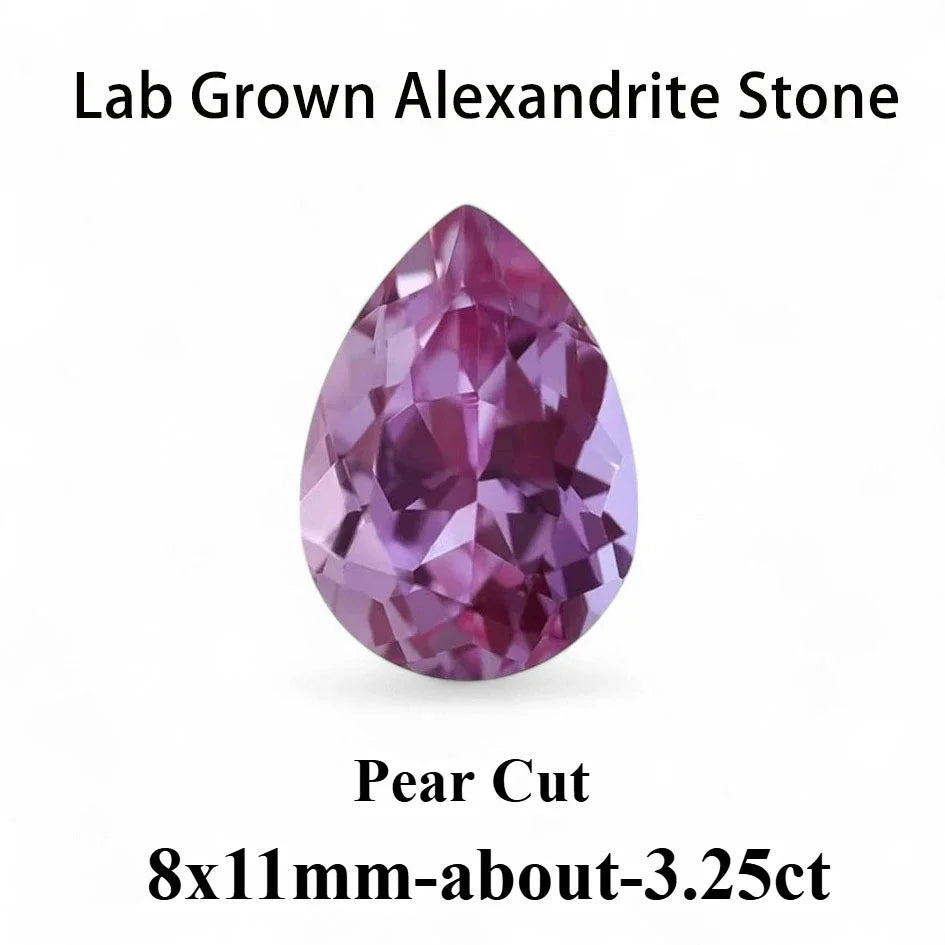 Emerald Cut Lab Grown Alexandrite AGL Certificate Loose Gemstone For Earrings Ring Jewelry Diy Making