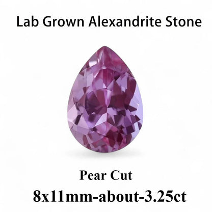 Emerald Cut Lab Grown Alexandrite AGL Certificate Loose Gemstone For Earrings Ring Jewelry Diy Making