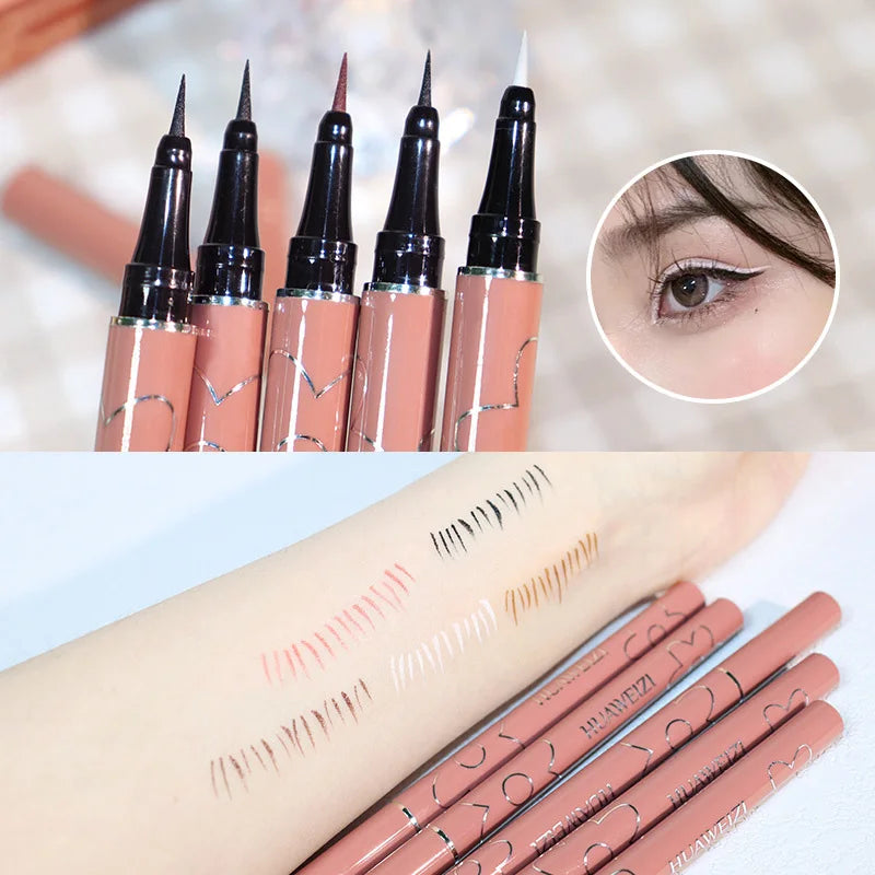 4 Colors Black Matte Liquid Eyeliner Waterproof Lasting Colorful Red Brown Quickily Drying Eyeliner Pencil Eyes Makeup Cosmetics - AMULET RING STORE