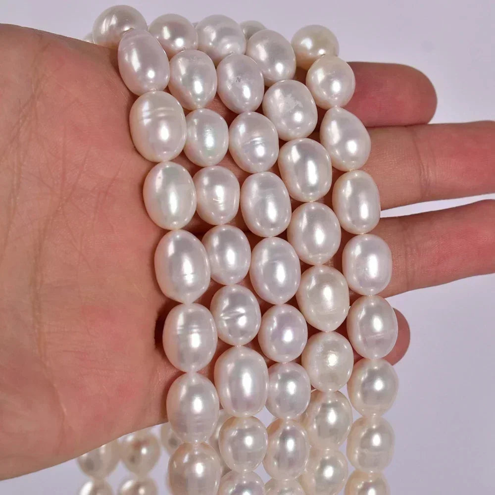 9-10-11mm AAAA Big Rice High Quality Natural Freshwater Pearl Rare Bead for Jewelry Make DIY Necklace Bracelet Accessory Factory - AMULET RING STORE