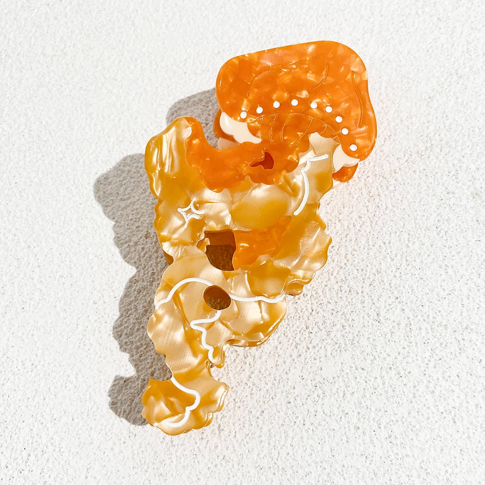 Creative Funny Acetate Tortoise Sturgeon Fish Shark Hairpin Oversize Marine Animal Barrettes Thick Hair Clip Claw Accessories - AMULET RING STORE