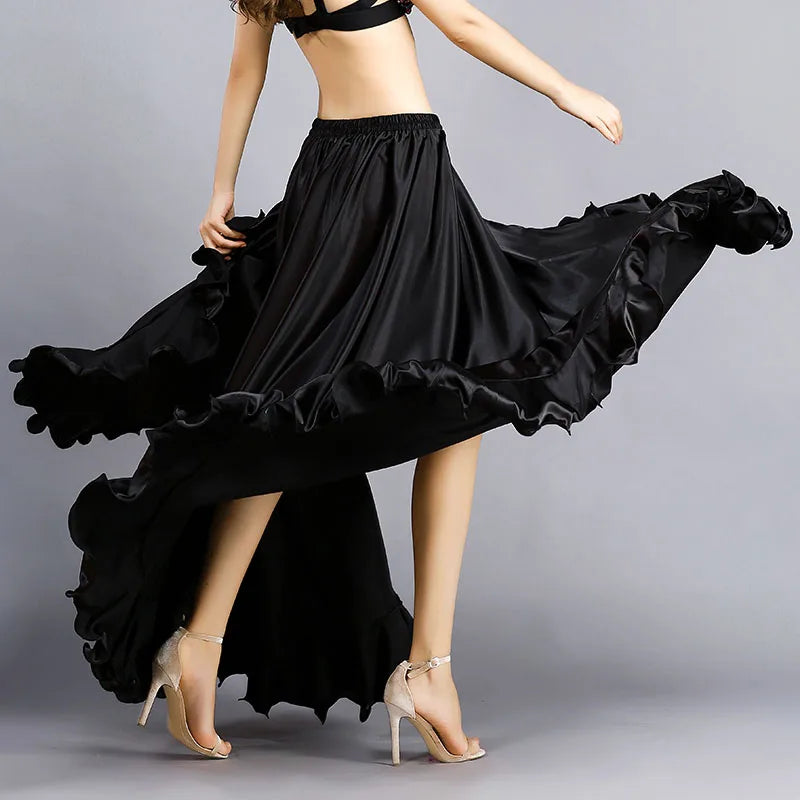 Sexy Belly Dance Skirt Bot f Skirt New Sle Spring Summer Large Swing Beginner Eastern Dance Practice Long Skirt