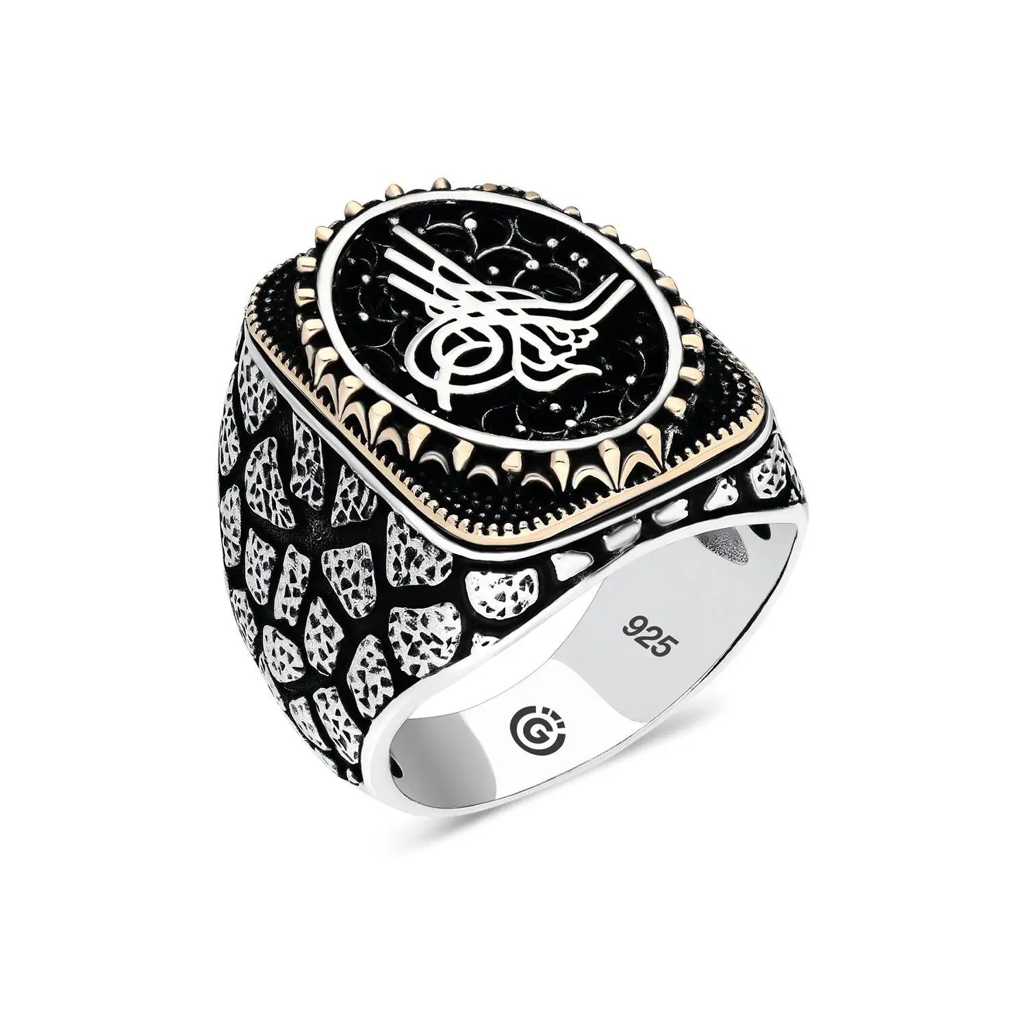 925 Sterling Silver Prophet Seal Of Solomon Men's Ring AMULET RING STORE