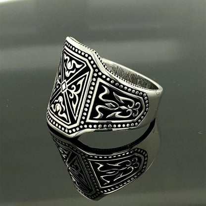 Genuine 925 Sterling Silver Turkish Ring for Men Islamic