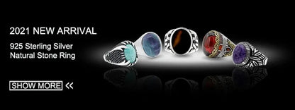 Wholesale Real 925 Sterling Silver Ring with Natural Turquoise Stone - Handcrafted in Saudi Arabia for Men's AMULET RING STORE