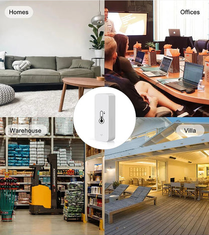 Tuya Zigbee/WiFi Temperature And Humidity Sensor Indoor Smart Home Smart Life Work With Alexa Google Assistant voice control - AMULET RING STORE