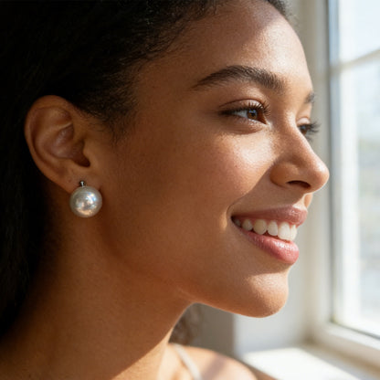 Elegant Natural Pearl Drop Earrings