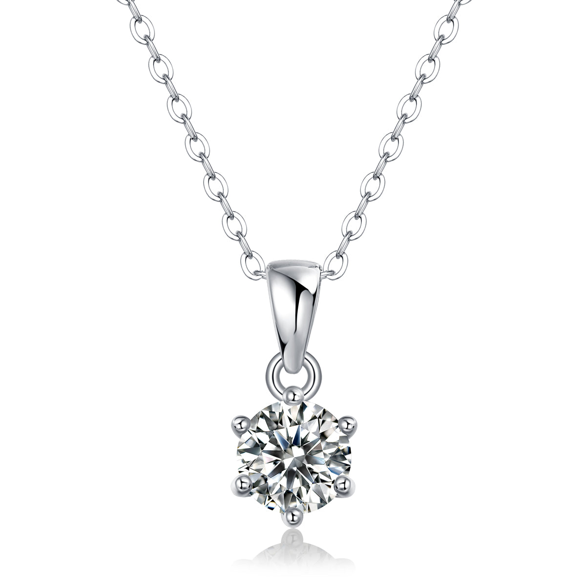 Breeze Dance - Affordable Diamond Jewelry Necklace Pendant Set With 1-carat, 2-carat And 3-carat Moissan Diamonds, S925 Sterling Silver And Platinum-plated--Prohibit TikTok Sales