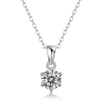 Breeze Dance - Affordable Diamond Jewelry Necklace Pendant Set With 1-carat, 2-carat And 3-carat Moissan Diamonds, S925 Sterling Silver And Platinum-plated--Prohibit TikTok Sales
