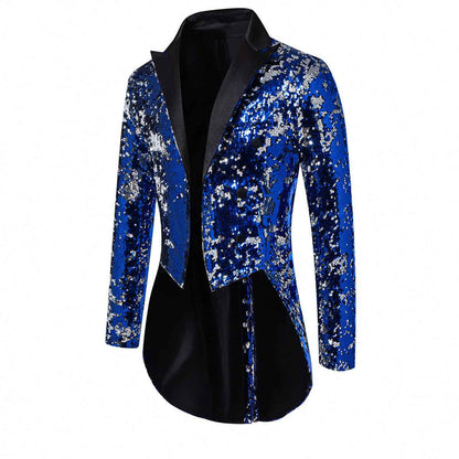 Men's European And American Sequin Performance Suit Jacket