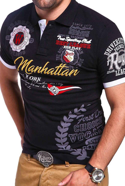 Men's Short-sleeved T-shirt Sports T-shirt Personality Printed Polo Shirt Spring And Summer