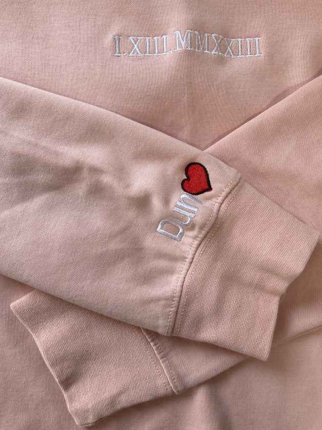 Line Style Embroidered Hoodie For Women