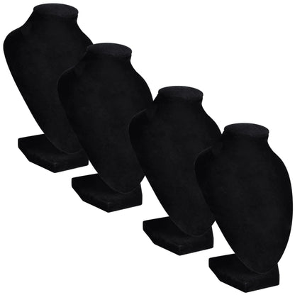 Jewelry Bust Flannel Black 9x8.5x15 cm 4 pcs.