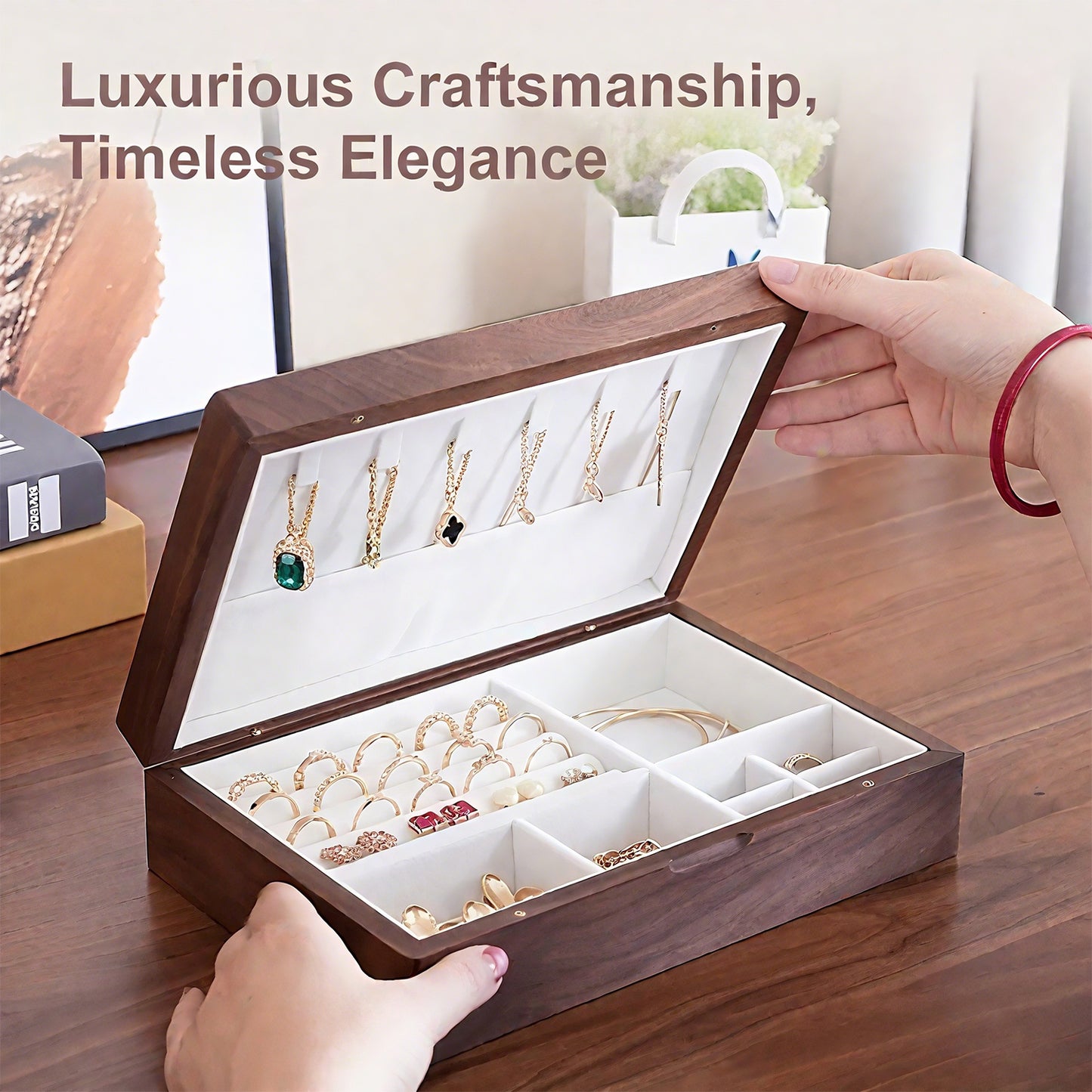 Solid Wood Jewelry Storage Box