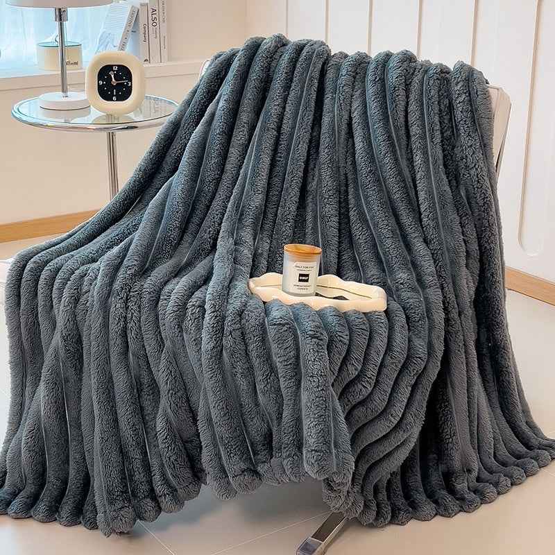 Solid Color Velvet Blanket Thickened Nap