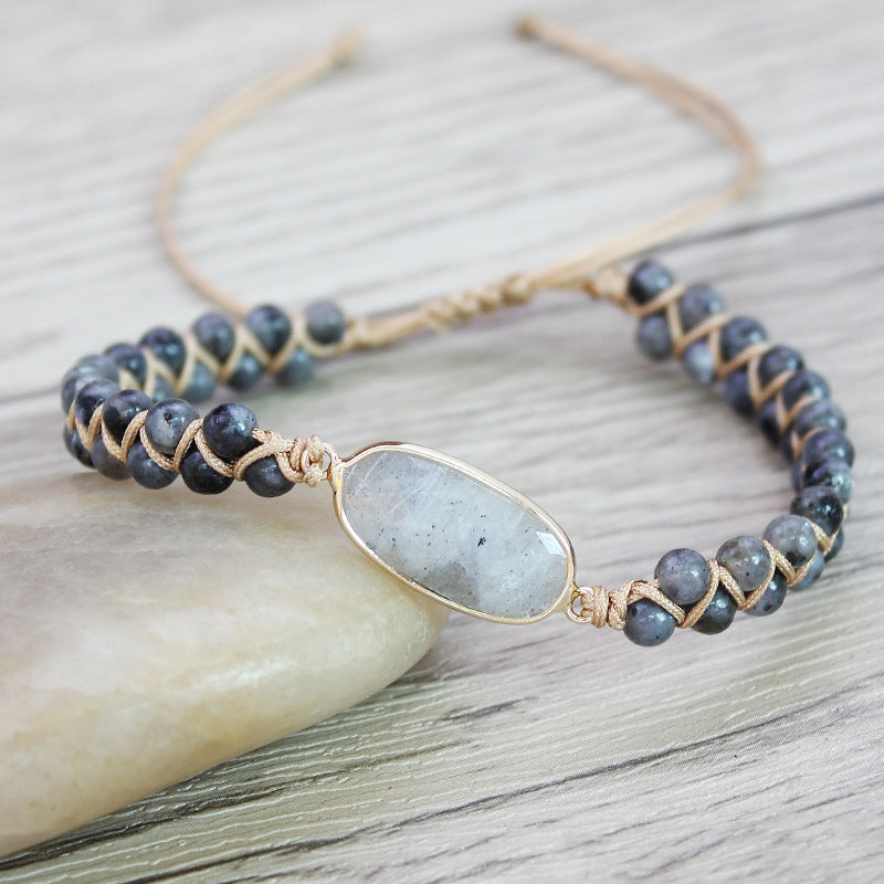 Handmade Creative Woven Bracelet Love Stone Winding Bracelet