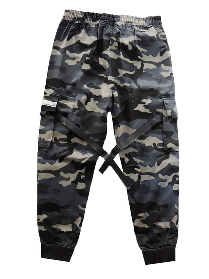 Camouflage Cargo Pants Men Korean Version Loose Long Pants Trendy Cuffed