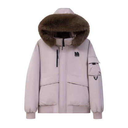 Big Fur Collar Thickened Parka Cotton-padded Coat