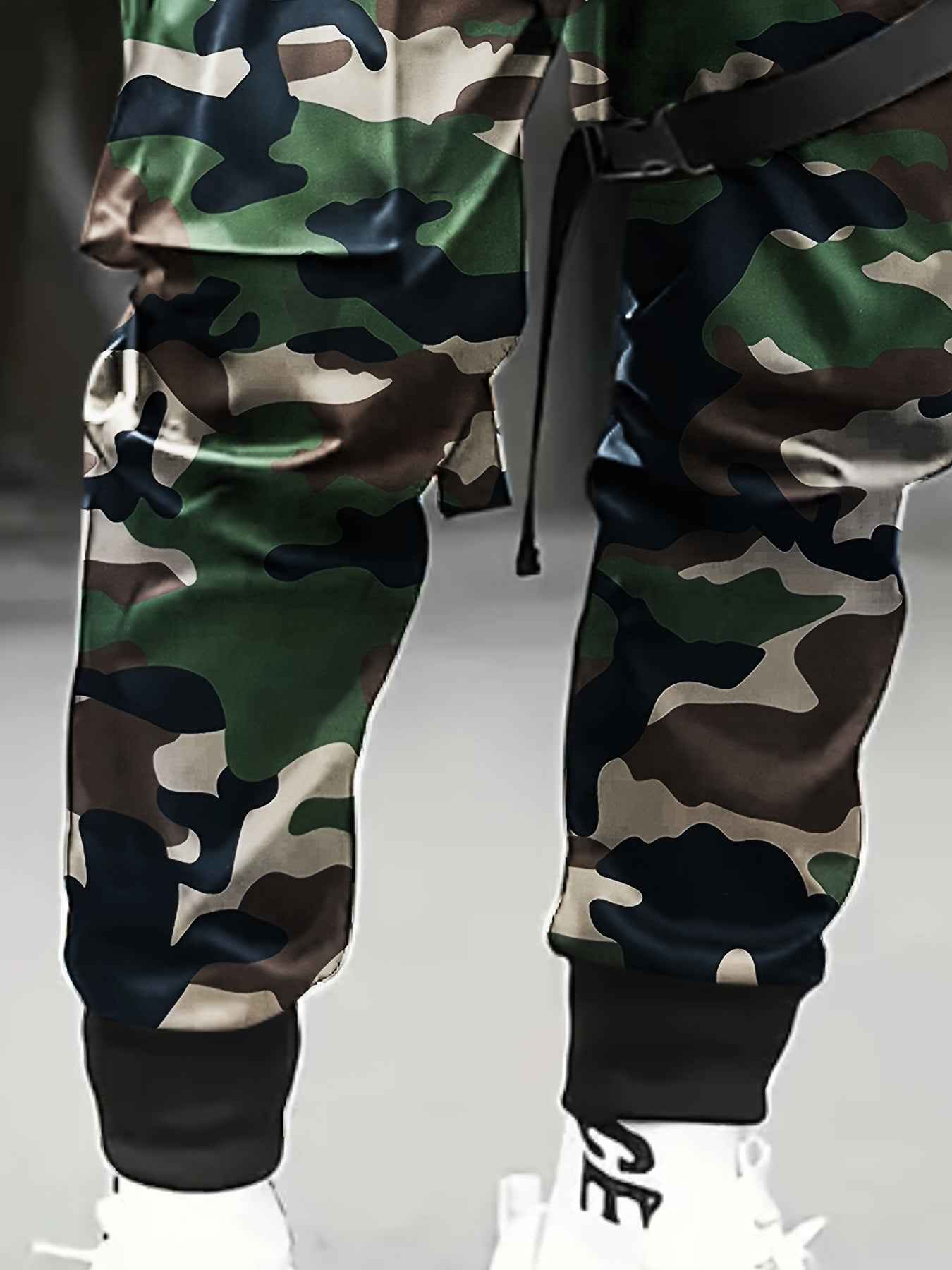 Camouflage Cargo Pants Men Korean Version Loose Long Pants Trendy Cuffed