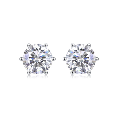 1Years Quiet Good Luxury Fashion Diamond Earrings Stud Mosan Diamond Silver Jewelry Prohibit TikTok sales