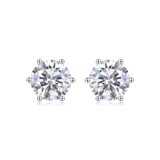 1Years Quiet Good Luxury Fashion Diamond Earrings Stud Mosan Diamond Silver Jewelry Prohibit TikTok sales