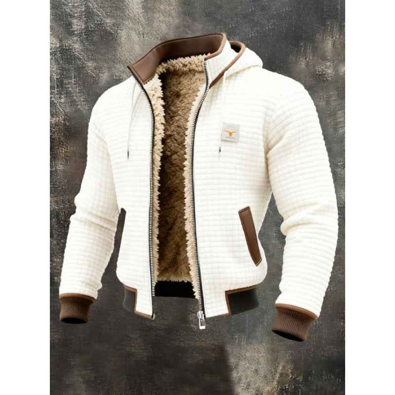 Men's Fleece-Lined Thick Hooded Jacket
