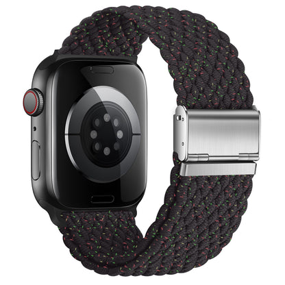 Nepfaivy Compatible With Apple Watch Band - 38mm 40mm 41mm 42mm 44mm 45mm 49mm Braided Stretchy Sport Band For Apple Watch Series SE 8 7 6 5 4 3 2 1, Women Men Nylon Fabric Elastic Loop Breathable Wat