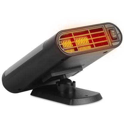 12V 2-in-1 Portable Car Heater & Cooling Fan - 360° Rotating Defroster