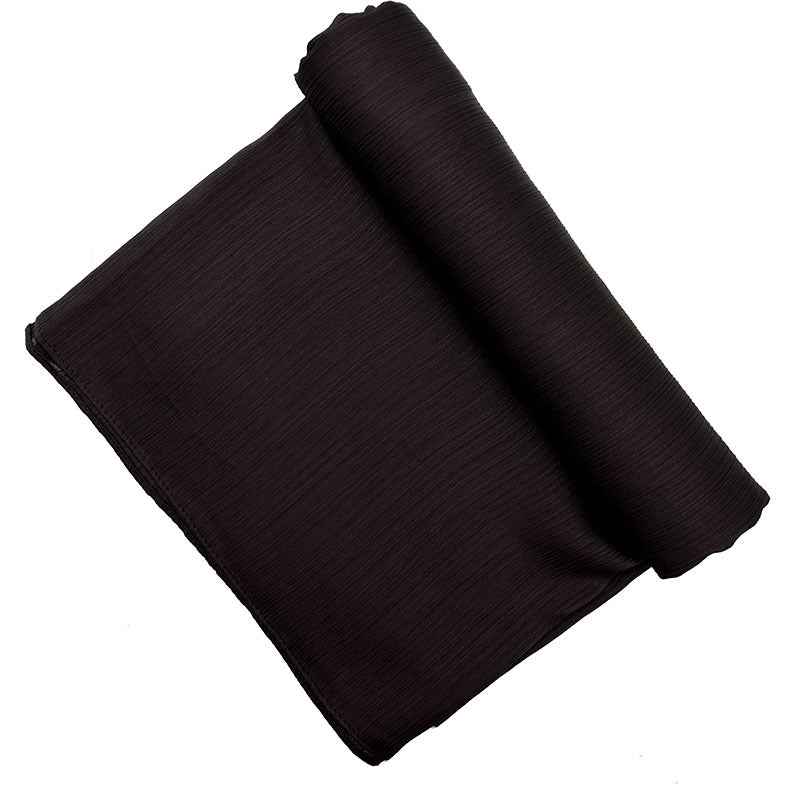 Satin-colored Women's Pleated Scarf Mid-length