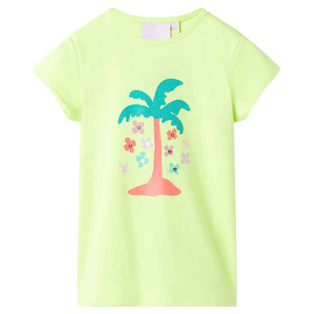 children's T-shirt neon yellow 104 children's T-shirt neon yellow 116 children's T-shirt neon yellow