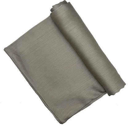 Satin-colored Women's Pleated Scarf Mid-length