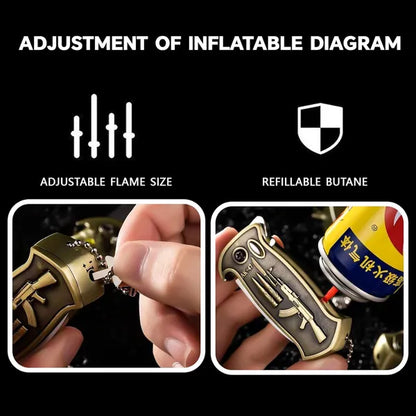 Cool Metal Design Jet Torch Lighter Refillable Butane Novelty Lighter For Gift Fireplace Candle Camping BBQ