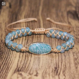 Handmade Creative Woven Bracelet Love Stone Winding Bracelet