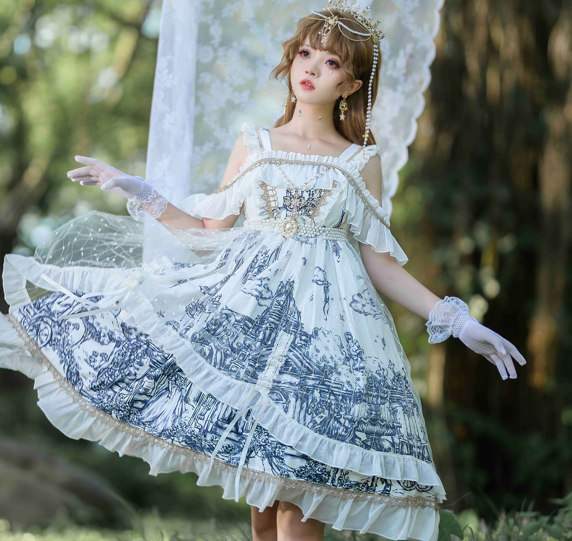 Halloween Night Dark Jsk Suspender Dress Summer