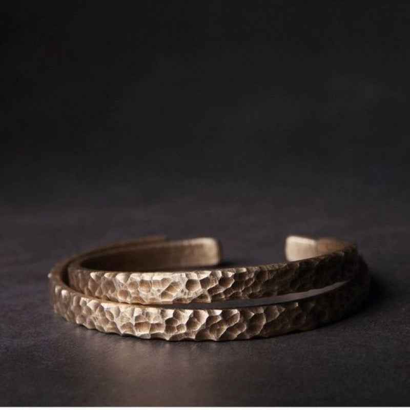 Neutral Retro Vintage Versatile Couple Hammered Bracelet