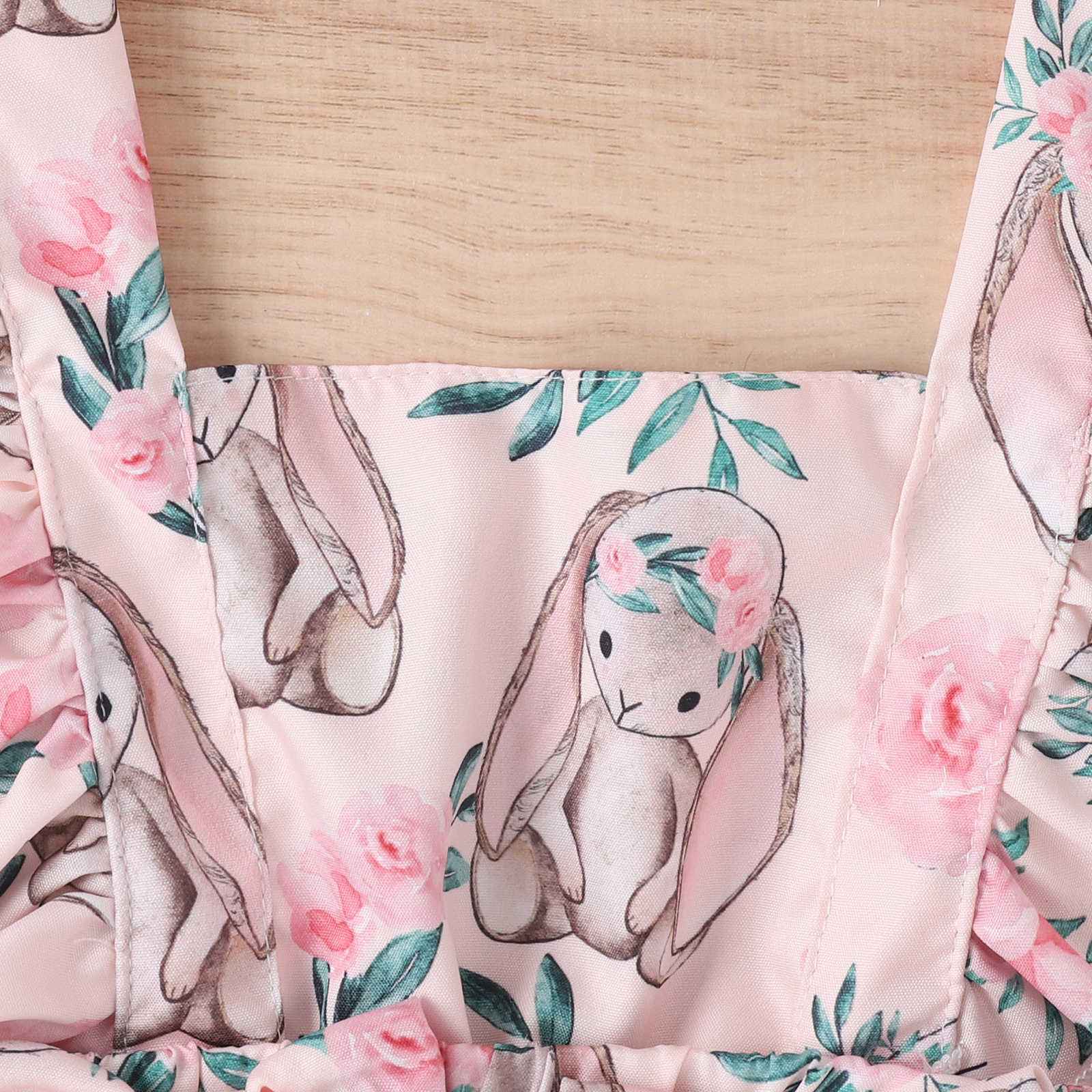 Baby Summer Romper Children's Clothing Floral Lotus Leaf Flounced Sleeve Printed Skirt